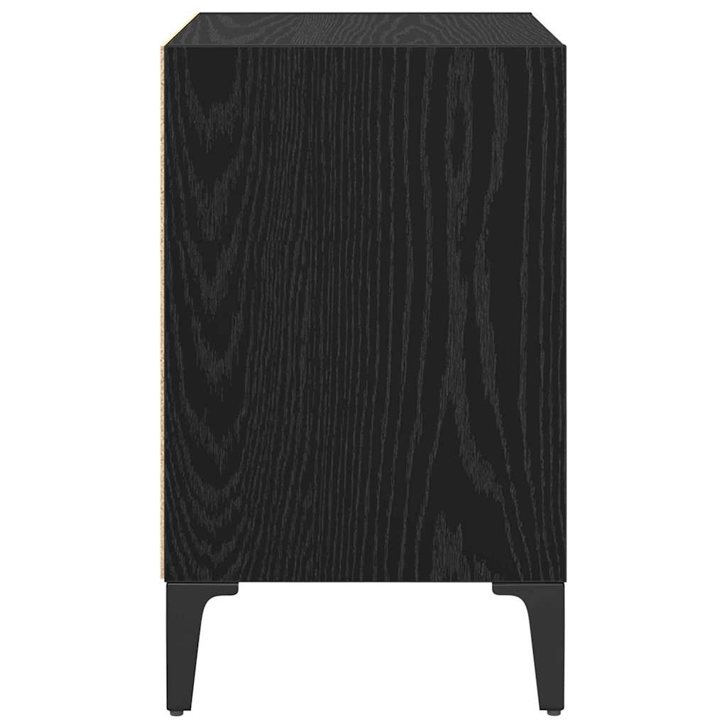 Nattbordskap 2 pcs Svart eik 40 x 30 x 50 cm Konstruert tre