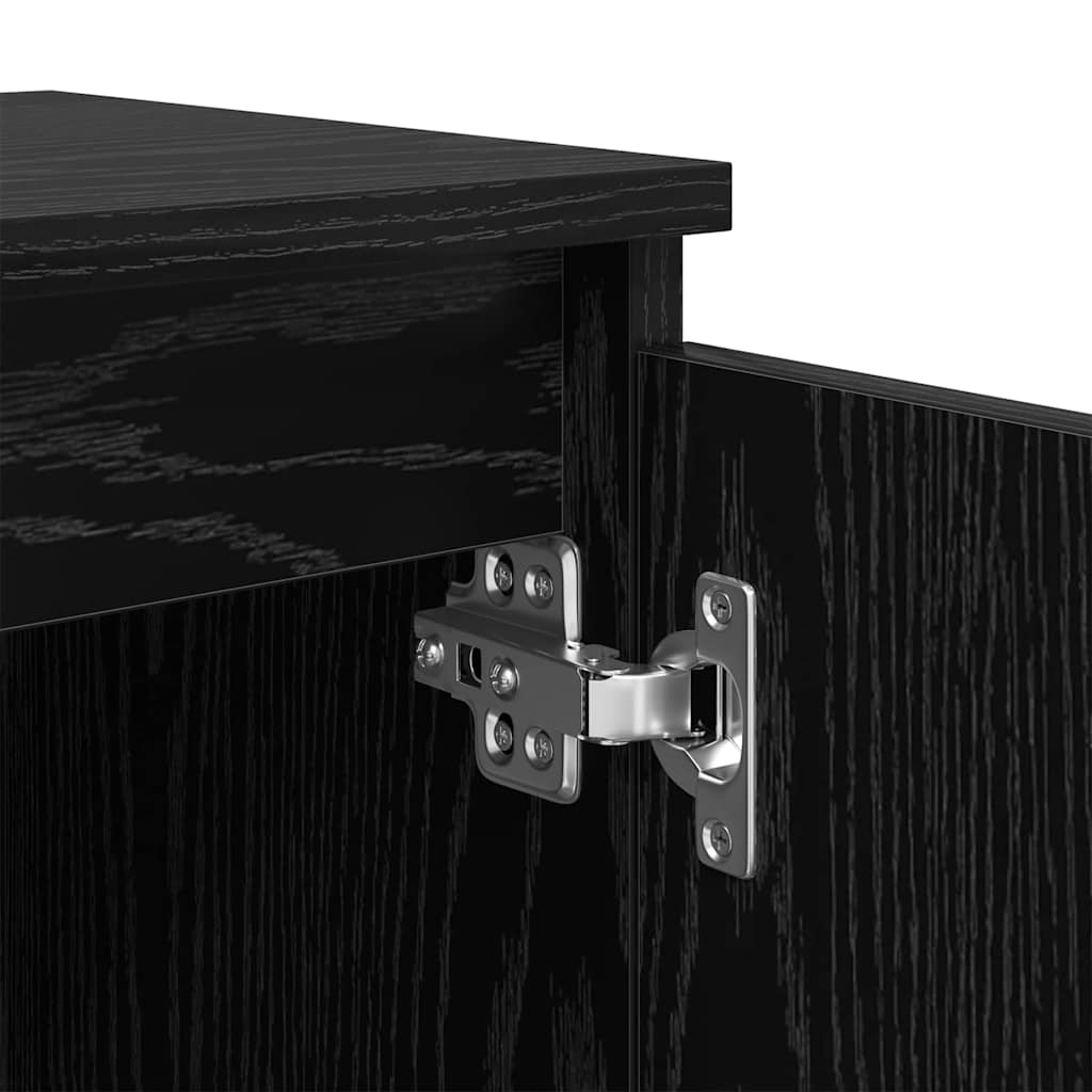 Nattbordskap Svart eik 40 x 30 x 50 cm Konstruert tre