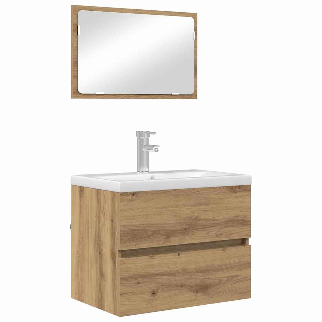 2 stykke baderomsmøbelsett artisan eik konstruert tre
