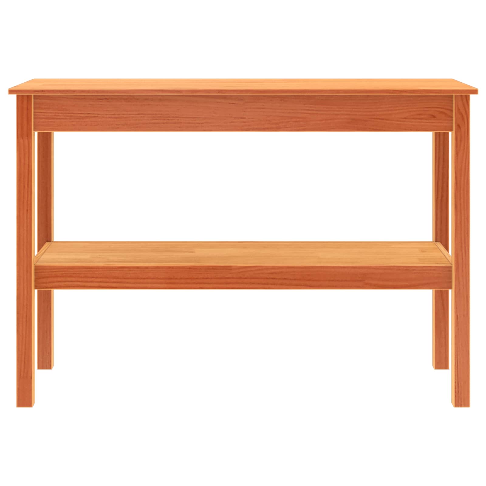 Konsollbord med hylle Voksbrun 110 x 40 x 75 cm Heltre furu