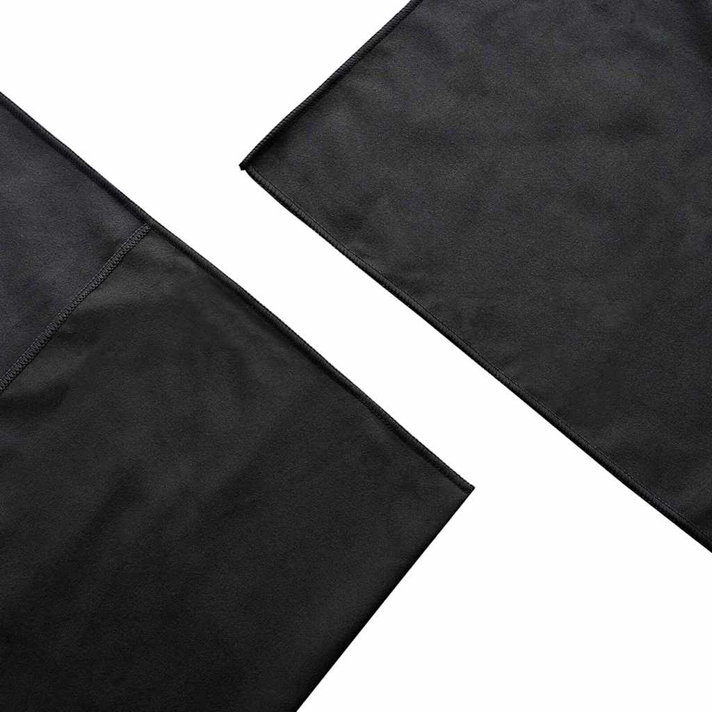 Utendørs Stol Håndklær 2 pcs Svart 130 x 60 cm