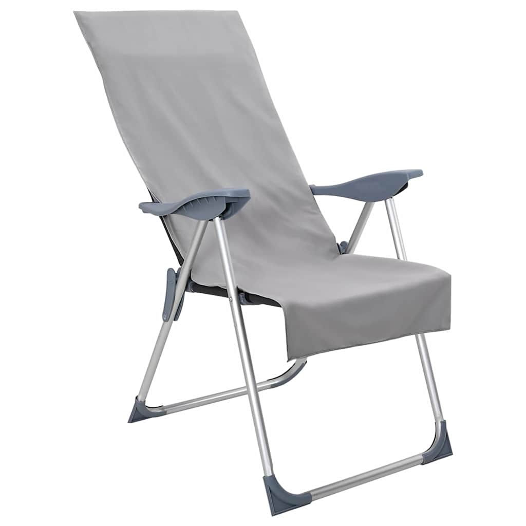 Utendørs Stol Håndklær 2 pcs Mørke grå 130 x 60 cm