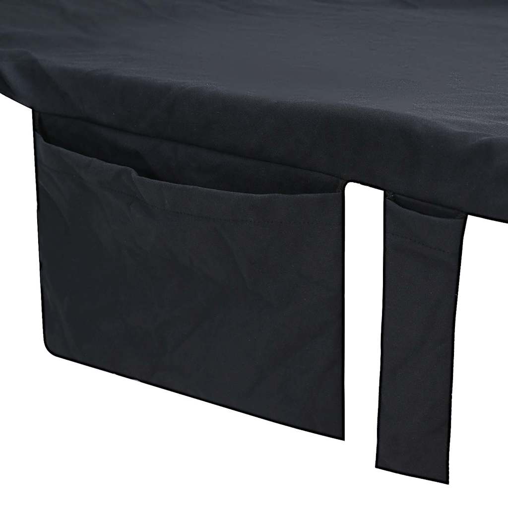 Solsenghåndkler 2 pcs Svart 210 x 75 cm Polyester og polyamid