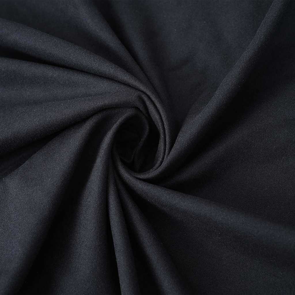 Solsenghåndkler 2 pcs Svart 210 x 75 cm Polyester og polyamid