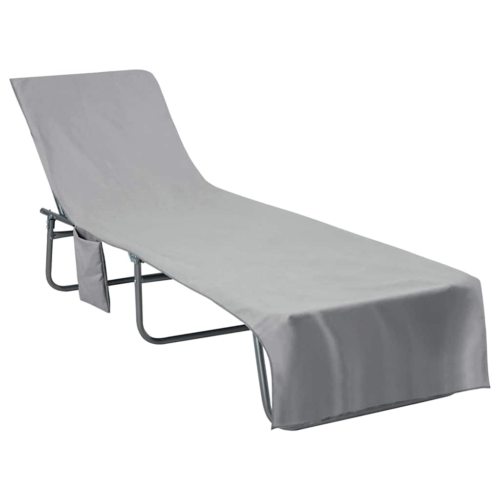 Solsenghåndkler 2 pcs Mørke grå 210 x 75 cm