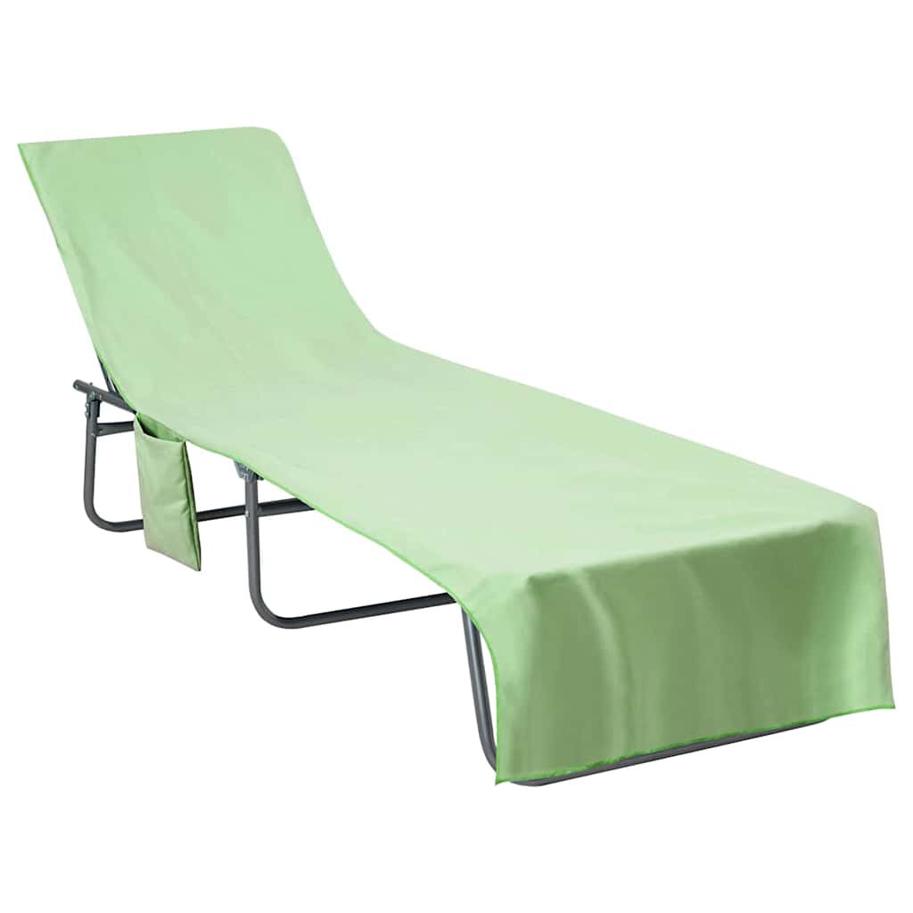 Solsenghåndkler 2 pcs grønn 210 x 75 cm Polyester og polyamid