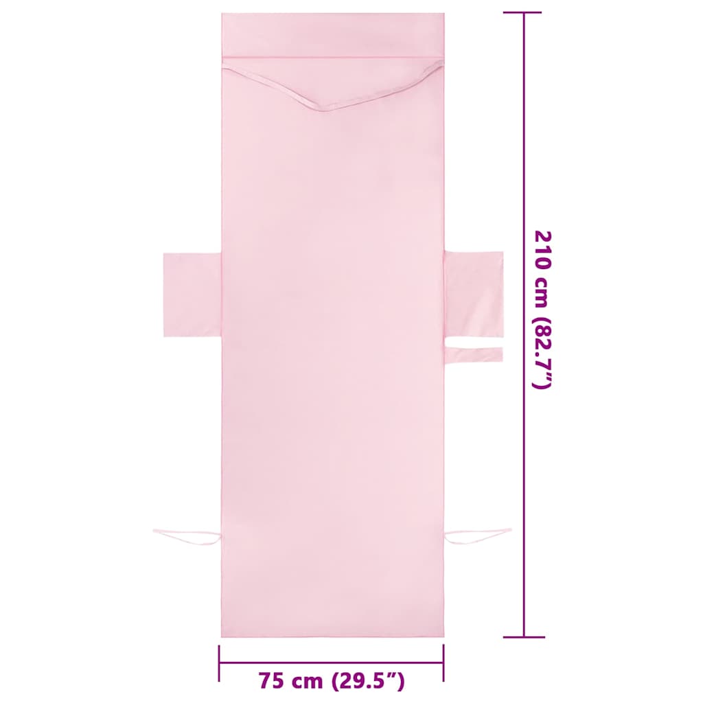 Solsenghåndkler 2 pcs Rosa 210 x 75 cm Polyester og polyamid