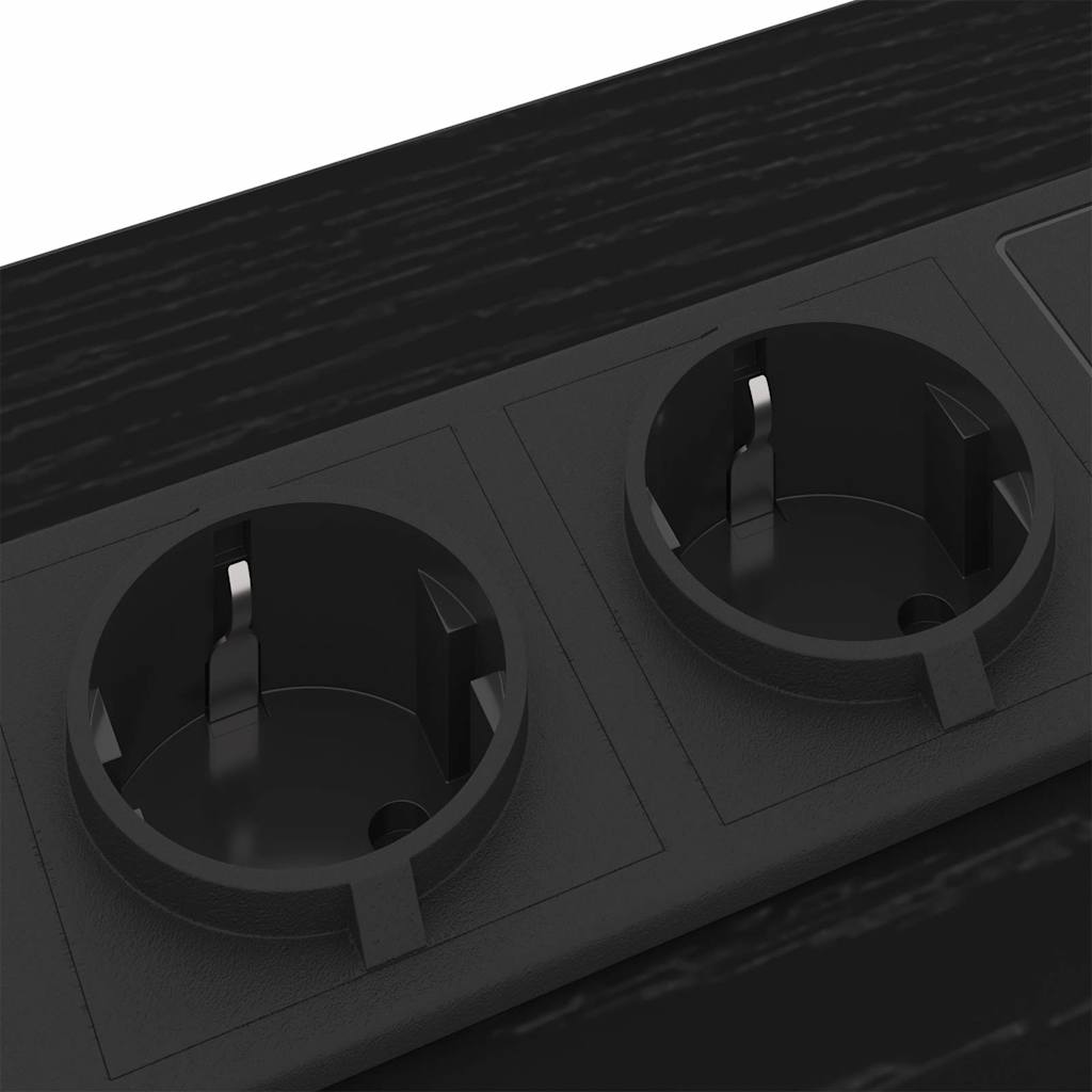 Nattbord med skuff Svart eik 30 x 48 x 61 cm Konstruert tre