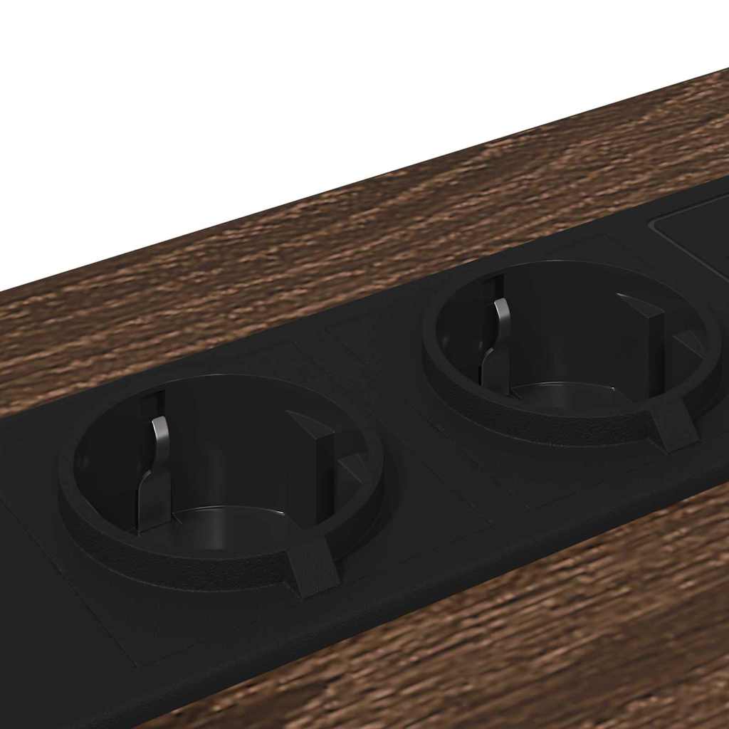 Nattbordskap 2 pcs brun eik 42 x 41 x 56 cm Konstruert tre