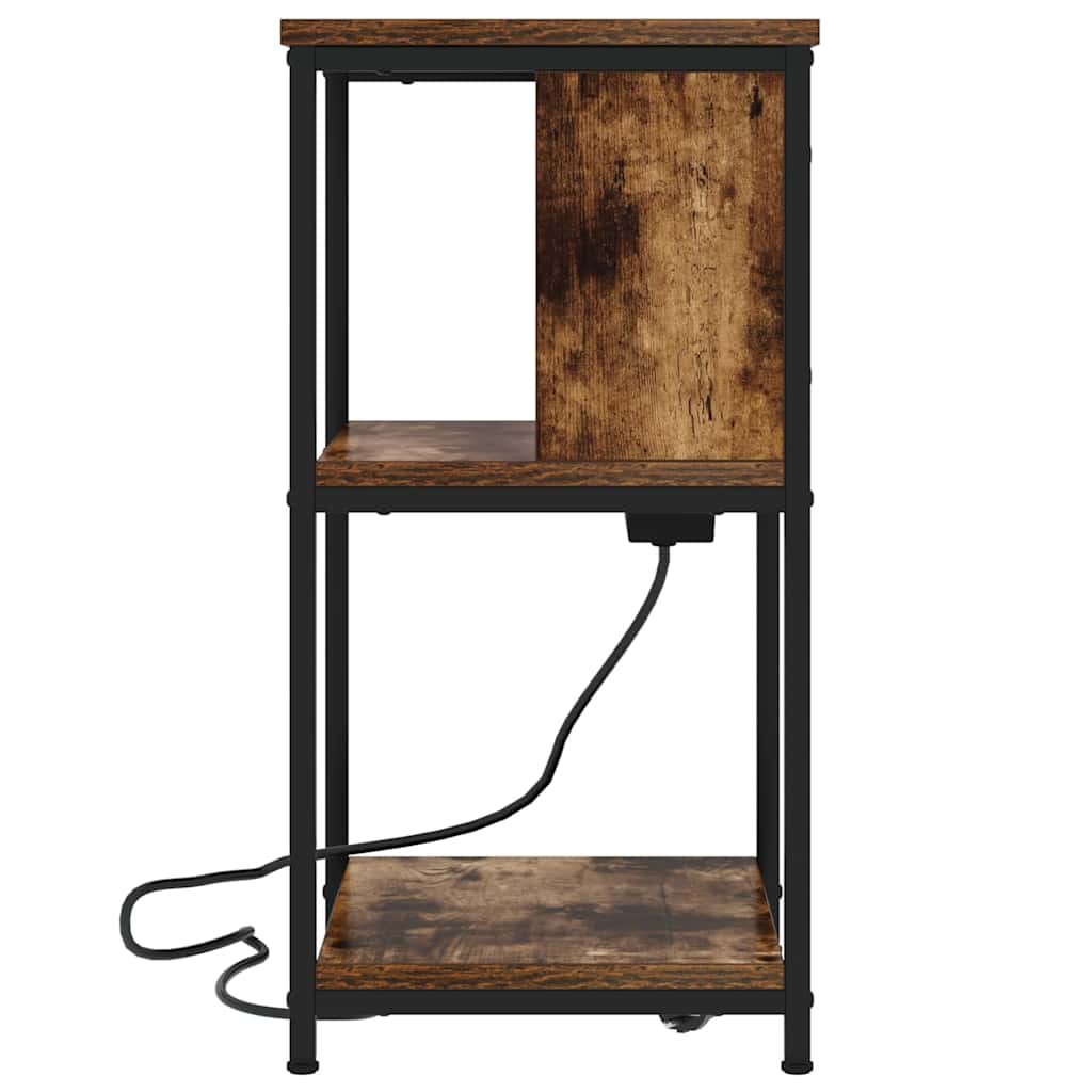 Nattbordskap Røkt eik 38 x 31 x 61 cm Konstruert tre