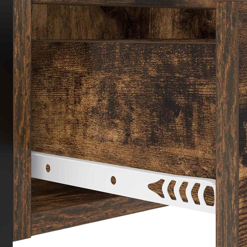 Nattbord med ladestasjon 2 pcs Røkt eik 40 x 31 x 60 cm