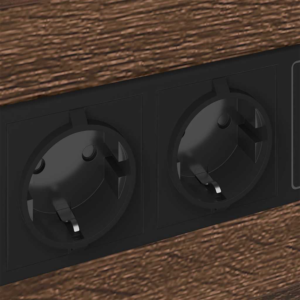 Nattbord med ladestasjon 2 pcs Brun Eik 40 x 31 x 60 cm