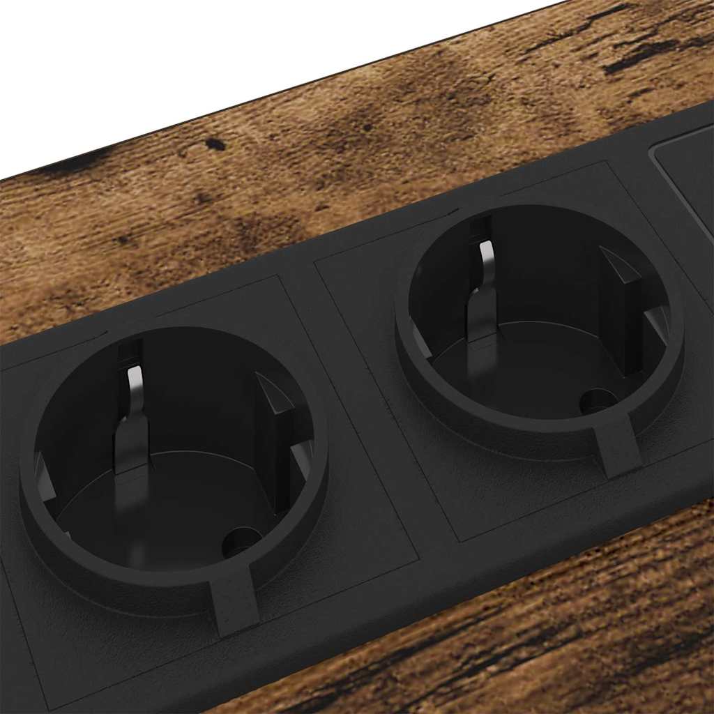 Nattbordskap med skuff Røkt eik 42 x 41 x 61 cm Konstruert tre