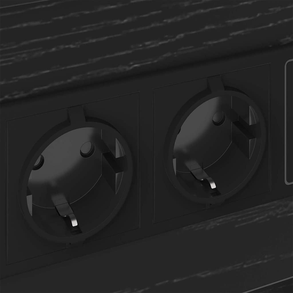 Nattbordskap med skuff Svart eik 40 x 31 x 60 cm Konstruert tre