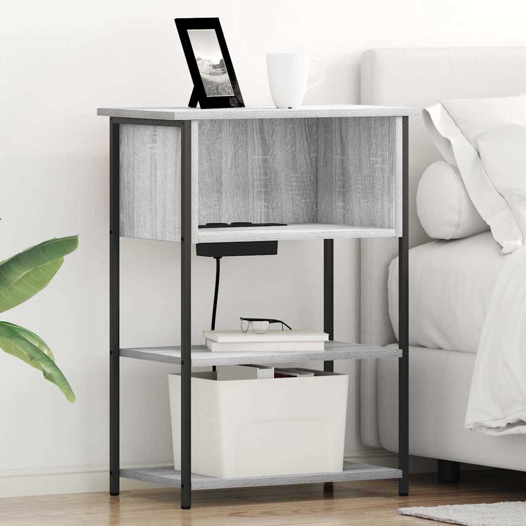 Nattbordskap Grå sonoma 55 x 31 x 76 cm Konstruert tre