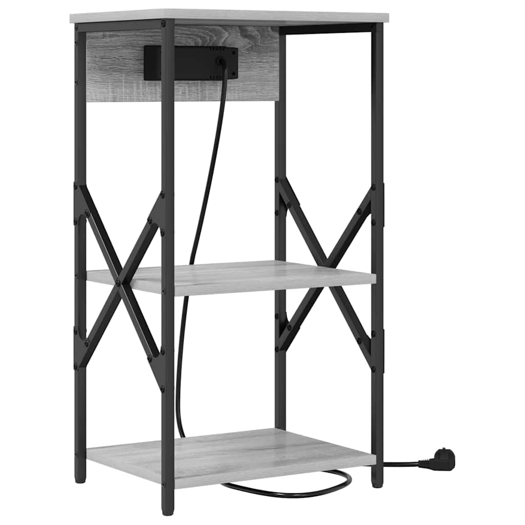 Nattbordskap Grå sonoma 41 x 31 x 76 cm Konstruert tre