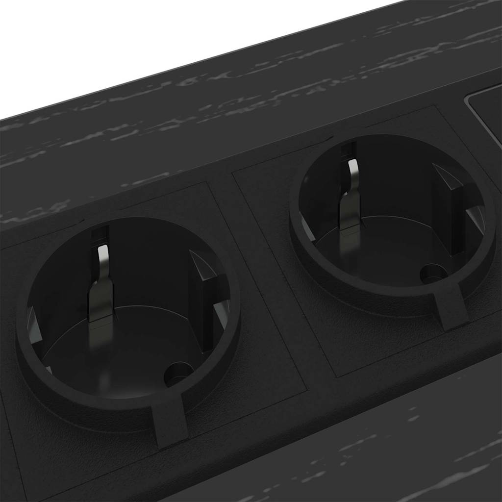 Nattbordskap 2 pcs Svart eik Konstruert tre