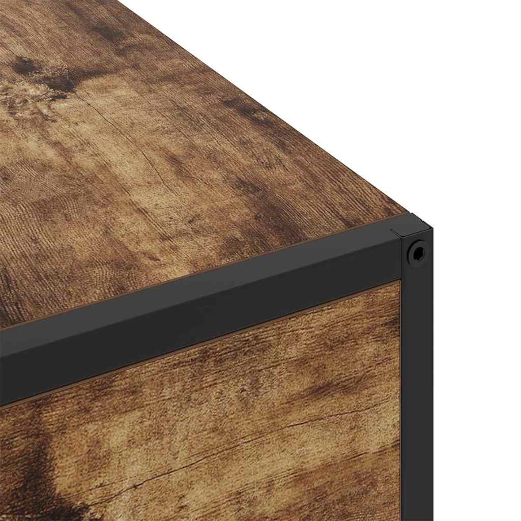 Nattbordskap med skuff Røkt eik 40 x 27 x 76 cm Konstruert tre