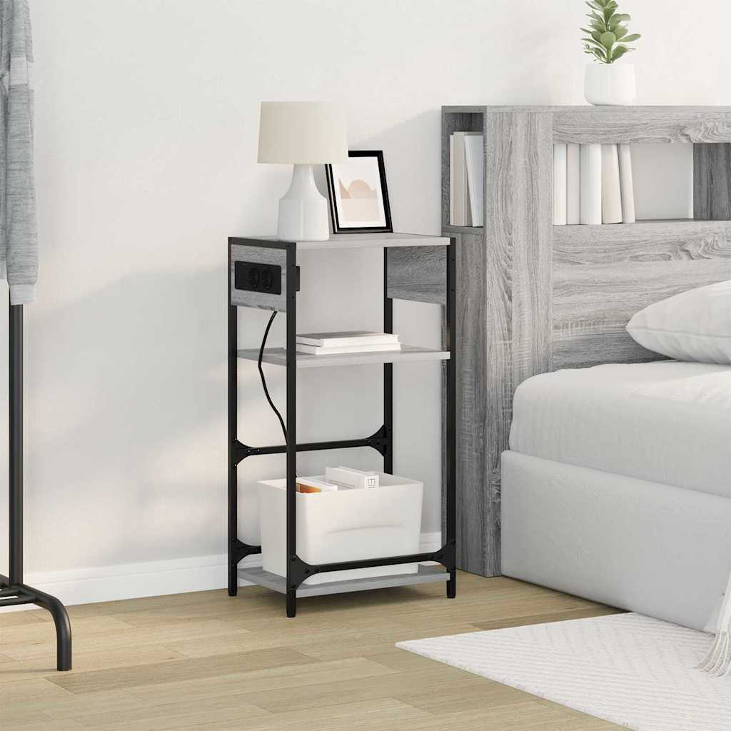 Nattbordskap Grå sonoma 40 x 27 x 76 cm Konstruert tre