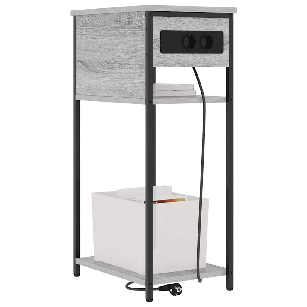 Nattbordskap Grå sonoma 41 x 28 x 76 cm Konstruert tre
