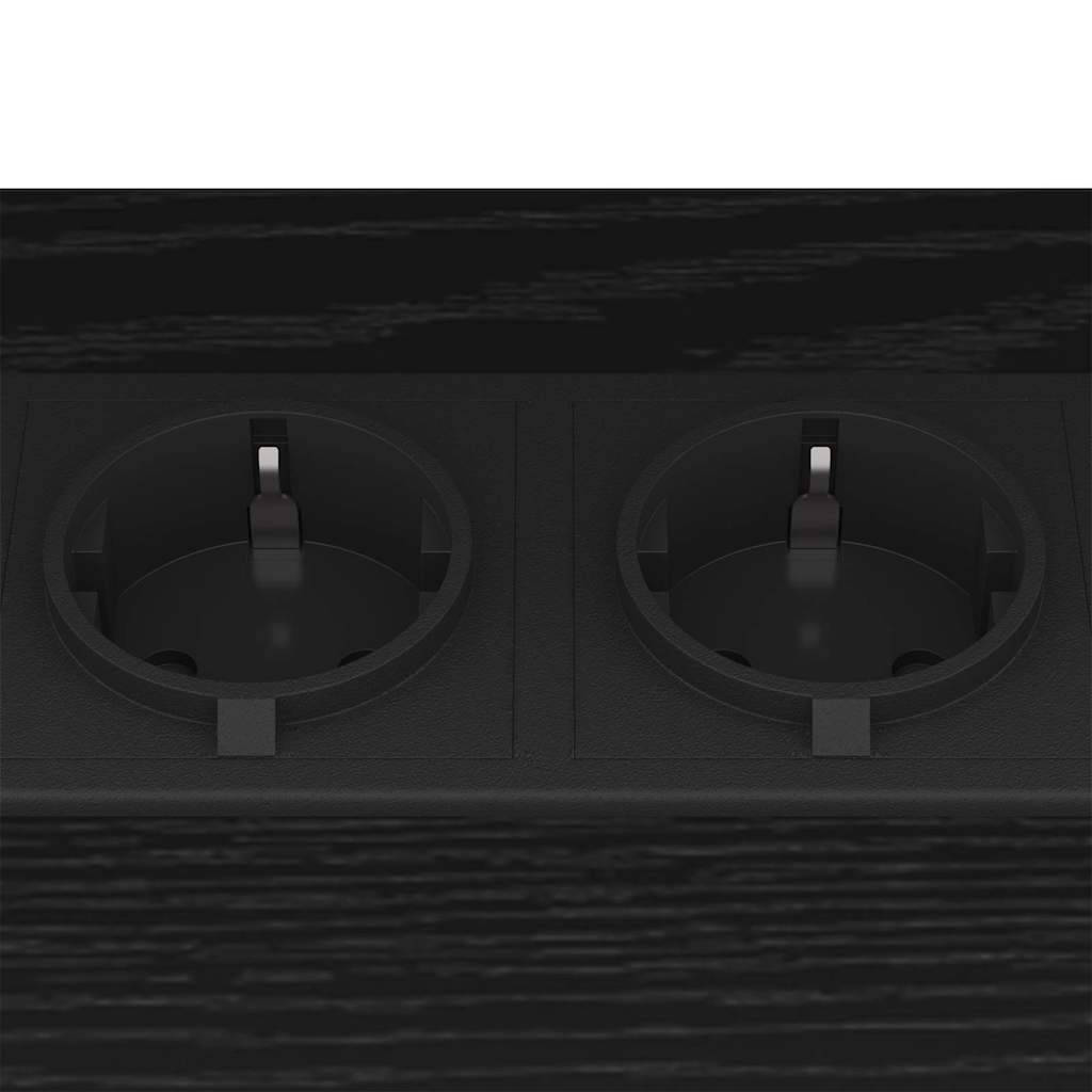 Nattbord Svart eik 38 x 30 x 48 cm Konstruert tre