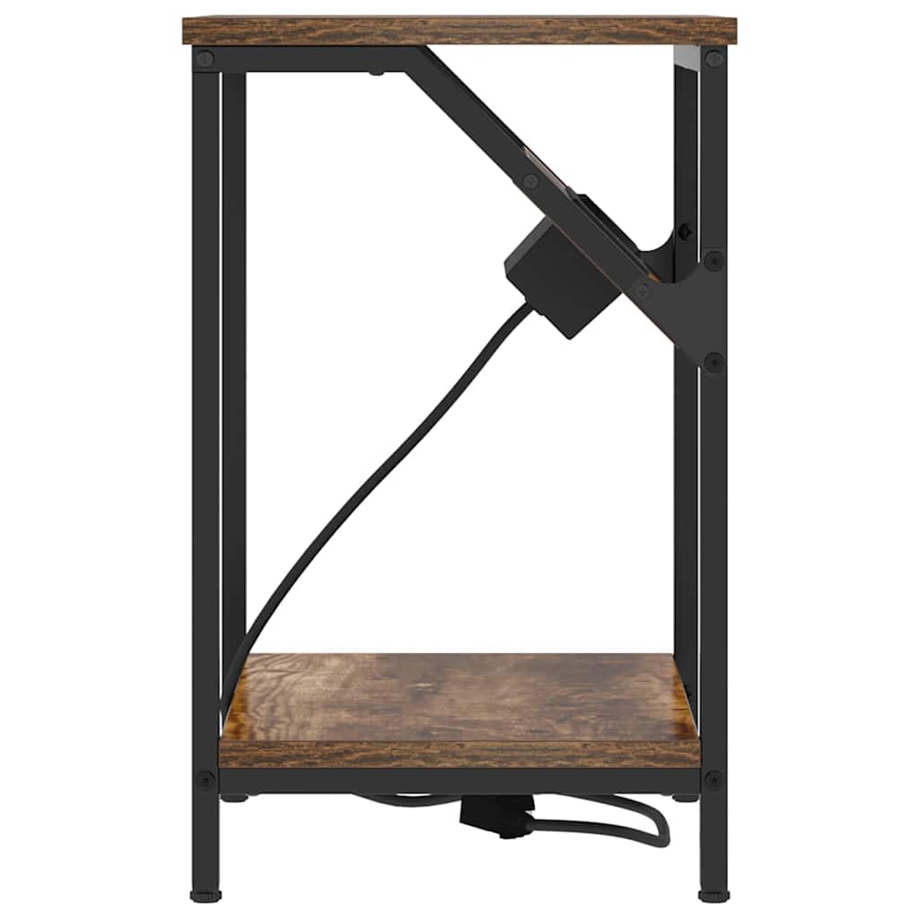 Nattbord Røkt eik 38 x 30 x 48 cm Konstruert tre