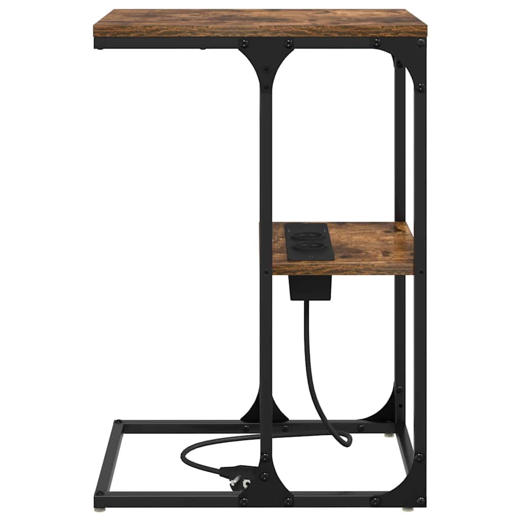 Nattbord Røkt eik 41.5 x 26 x 60.5 cm Konstruert tre