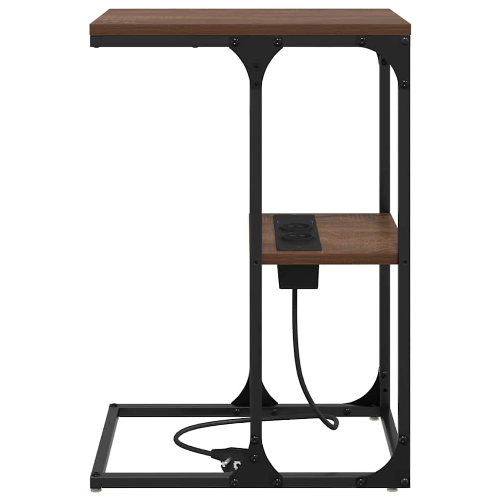 Nattbord brun eik 41.5 x 26 x 60.5 cm Konstruert tre