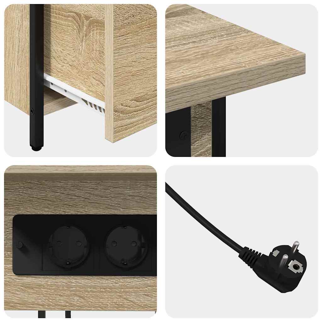 Nattbordskap Sonoma eik 60 x 30 x 61 cm Konstruert tre