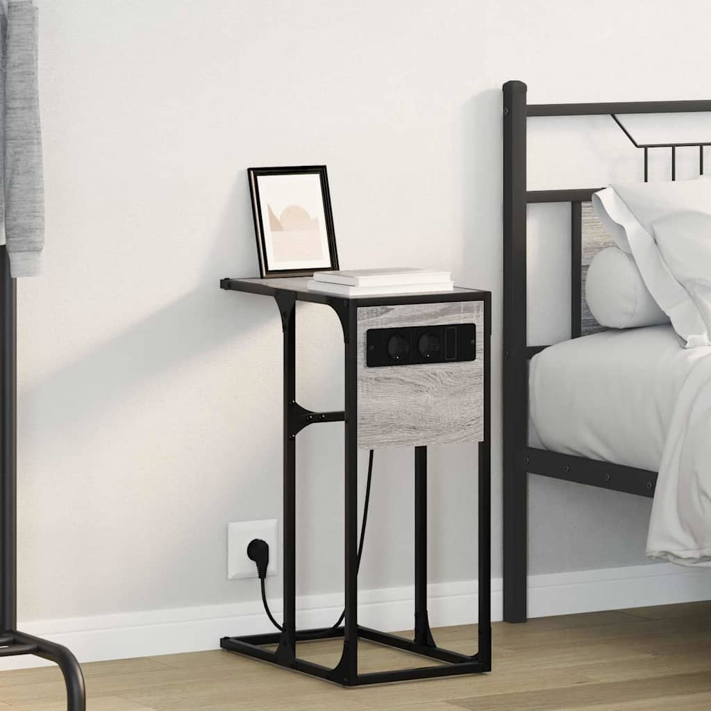 Nattbord Grå sonoma Konstruert tre