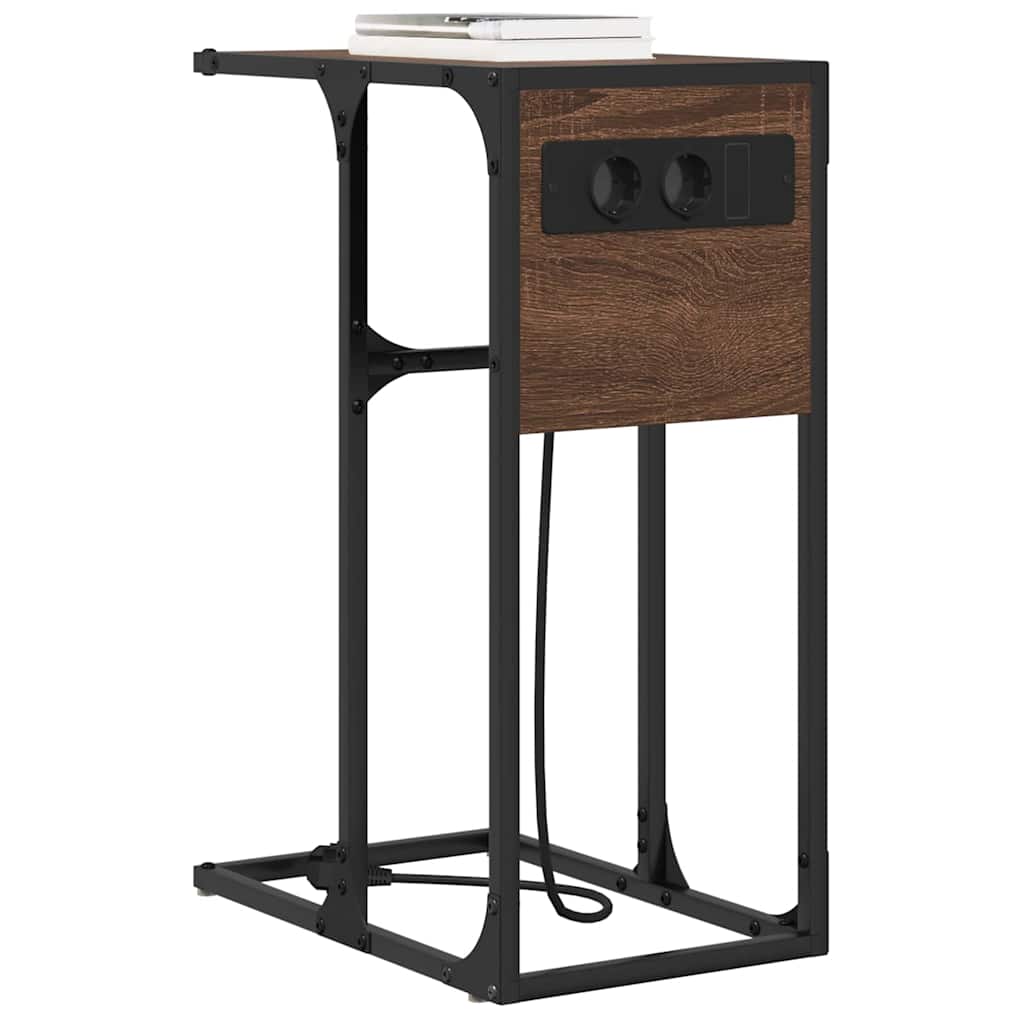 Nattbord brun eik Konstruert tre