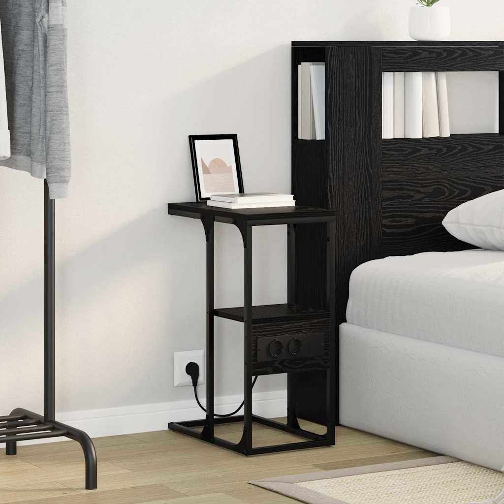 Nattbordskap Svart eik 41.5 x 26 x 60.5 cm Konstruert tre