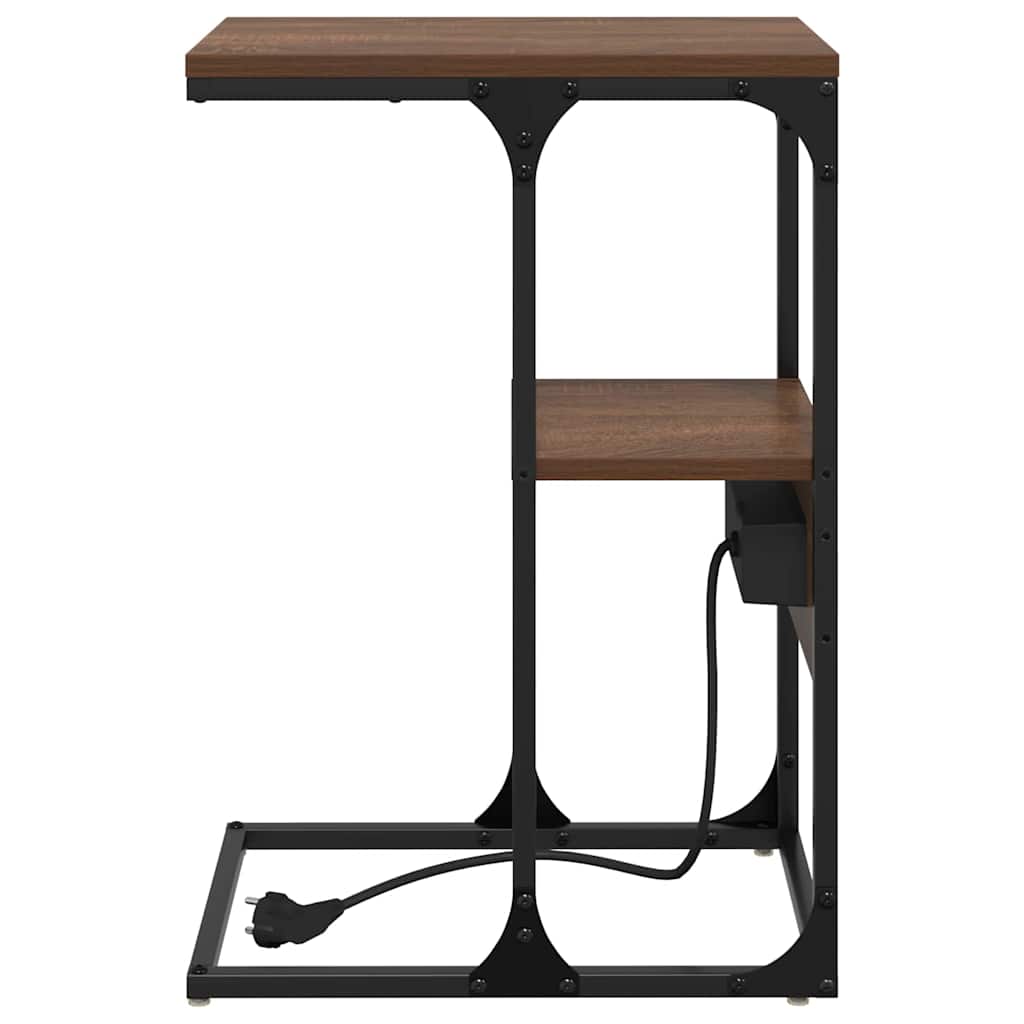 Nattbordskap brun eik 41.5 x 26 x 60.5 cm Konstruert tre