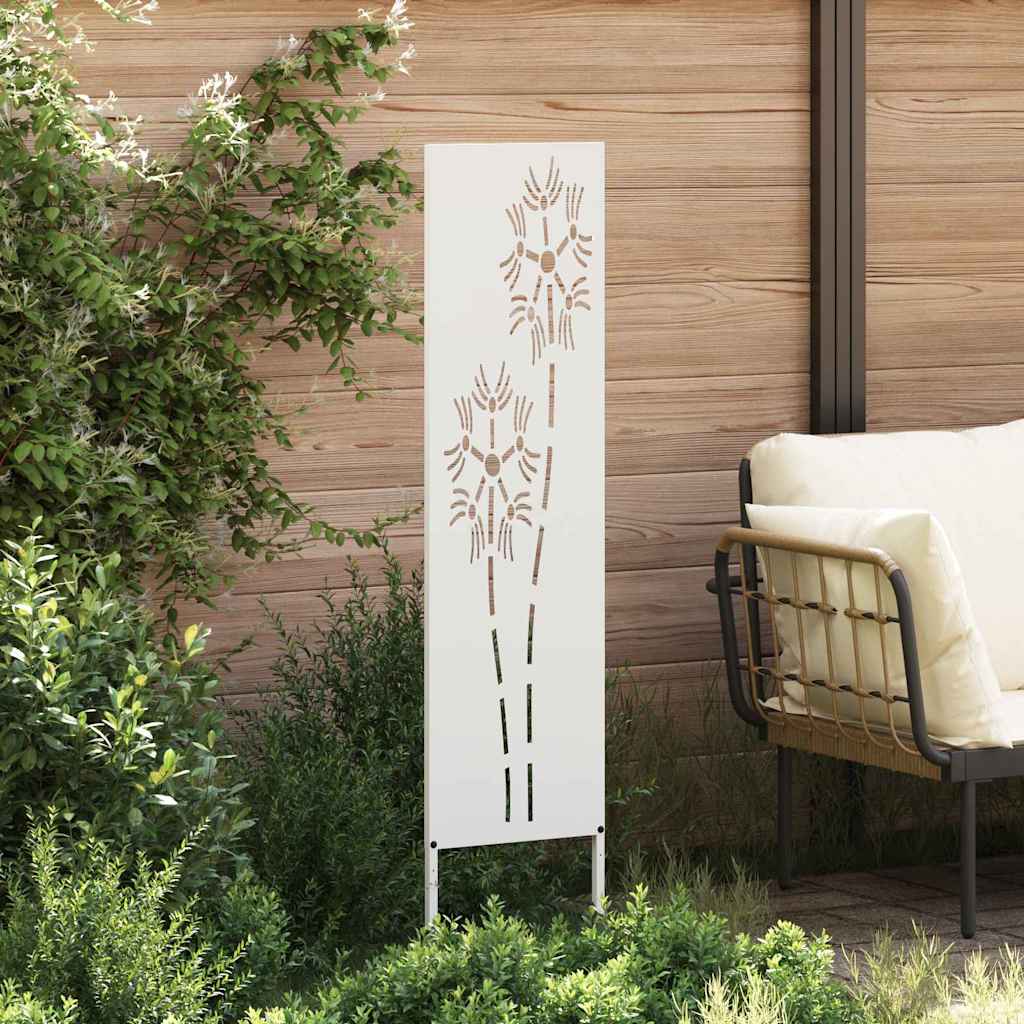 Hage Dekorativt Panel Hvit 32 x 140 cm Kaldvalsestål