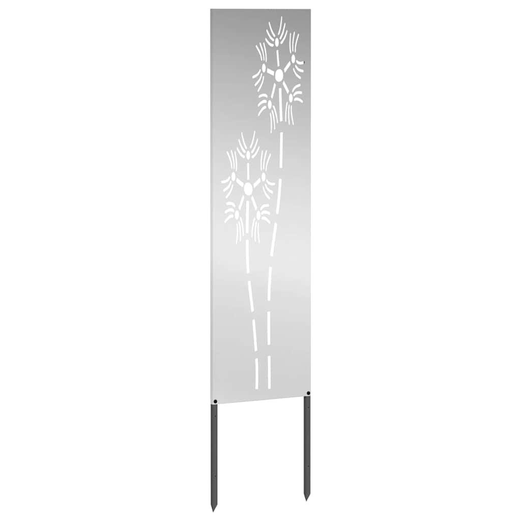 Hageprivat skjerm Fretwork sølv 32 x 140 cm Galvanisert stål