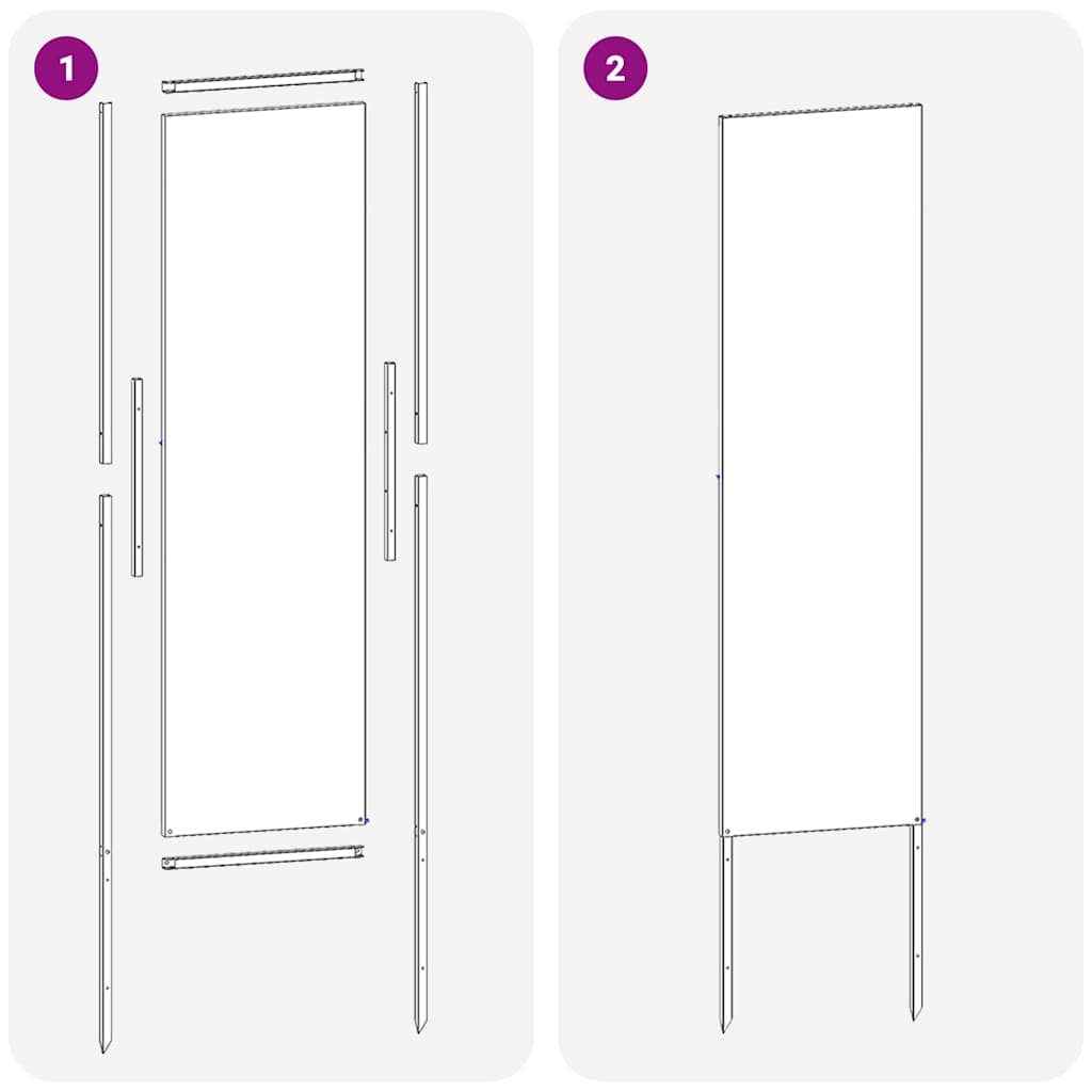 Hage Dekorativt Panel Antrasittgrå 32 x 140 cm Kaldvalsestål
