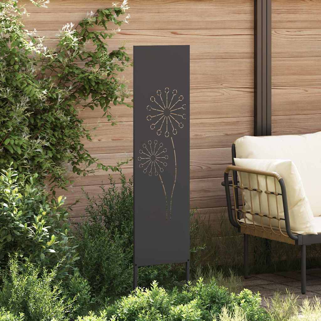Hageprivat skjerm Fretwork Svart 32 x 140 cm Kaldvalsestål