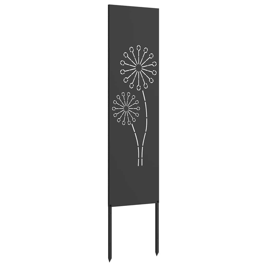 Hageprivat skjerm Fretwork Svart 32 x 140 cm Kaldvalsestål