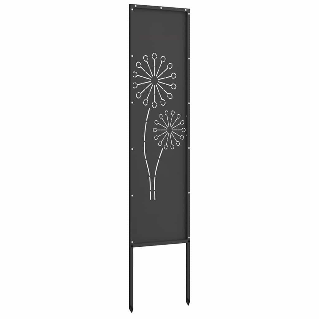 Hageprivat skjerm Fretwork Svart 32 x 140 cm Kaldvalsestål