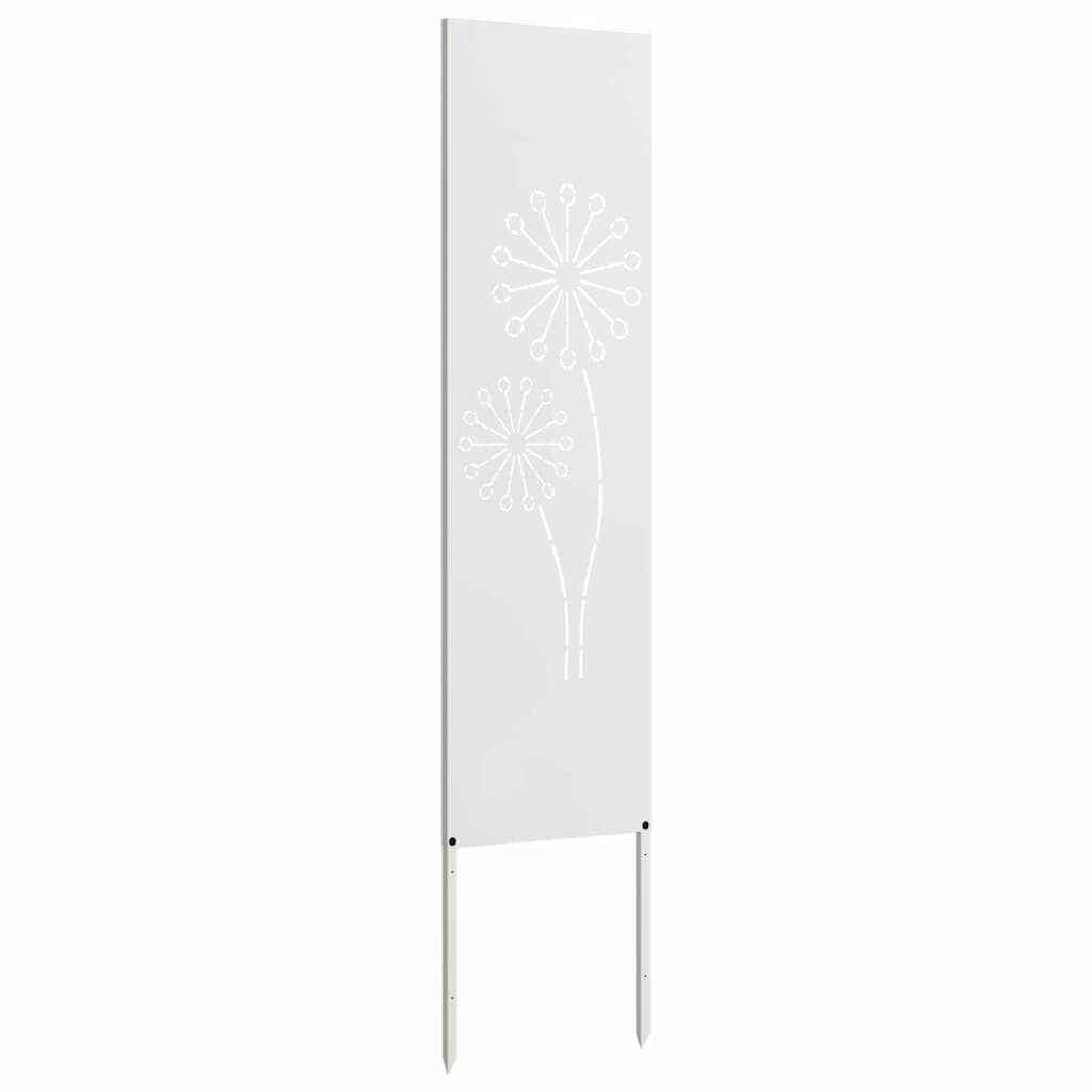 Hageprivat skjerm Fretwork Hvit 32 x 140 cm Kaldvalsestål