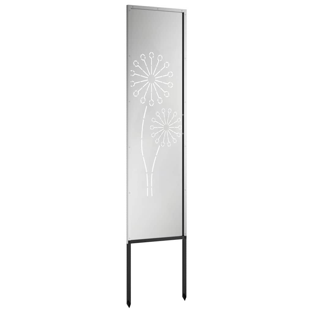 Hageprivat skjerm Fretwork sølv 32 x 140 cm Galvanisert stål