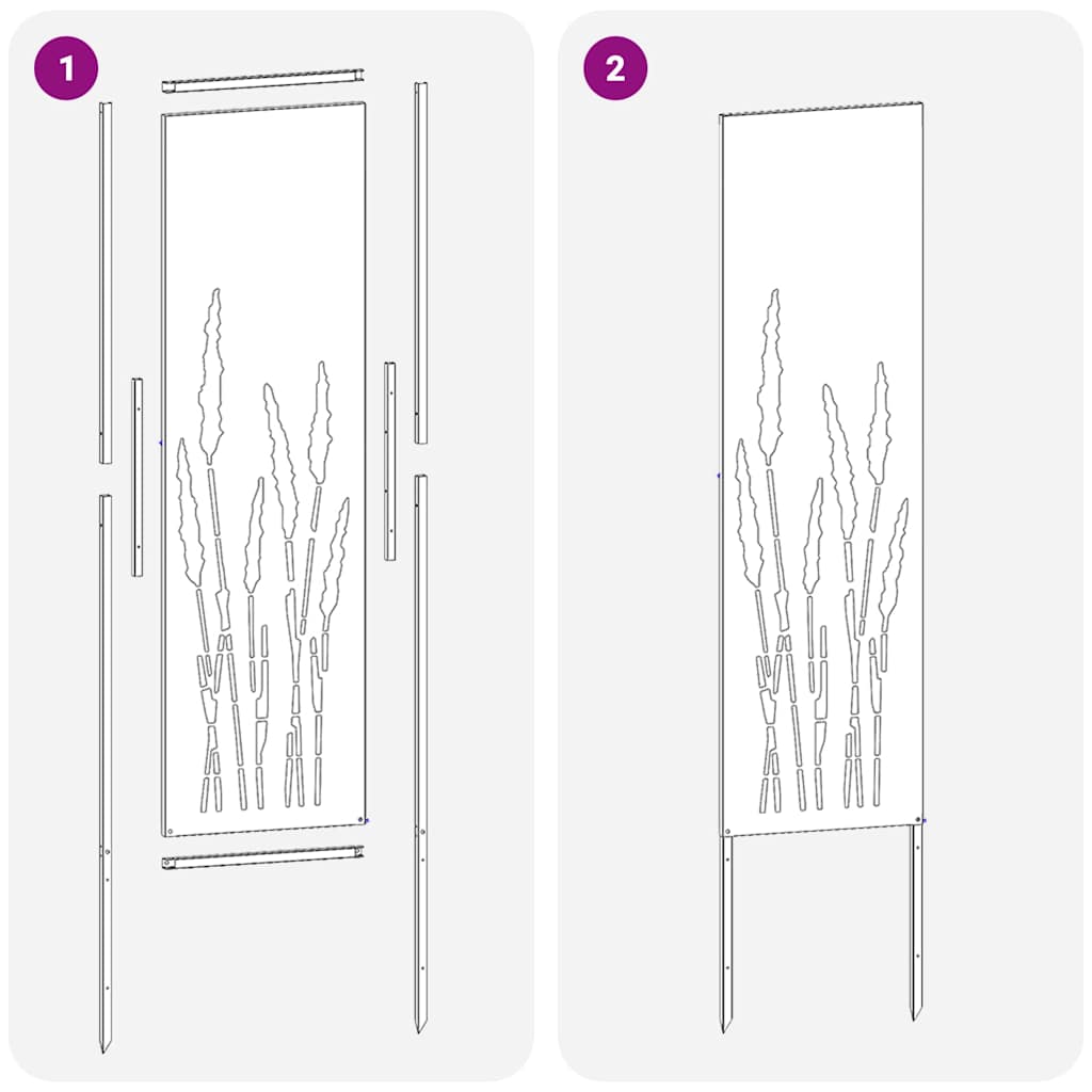 Hage Dekorativt Panel Svart 32 x 140 cm Kaldvalsestål