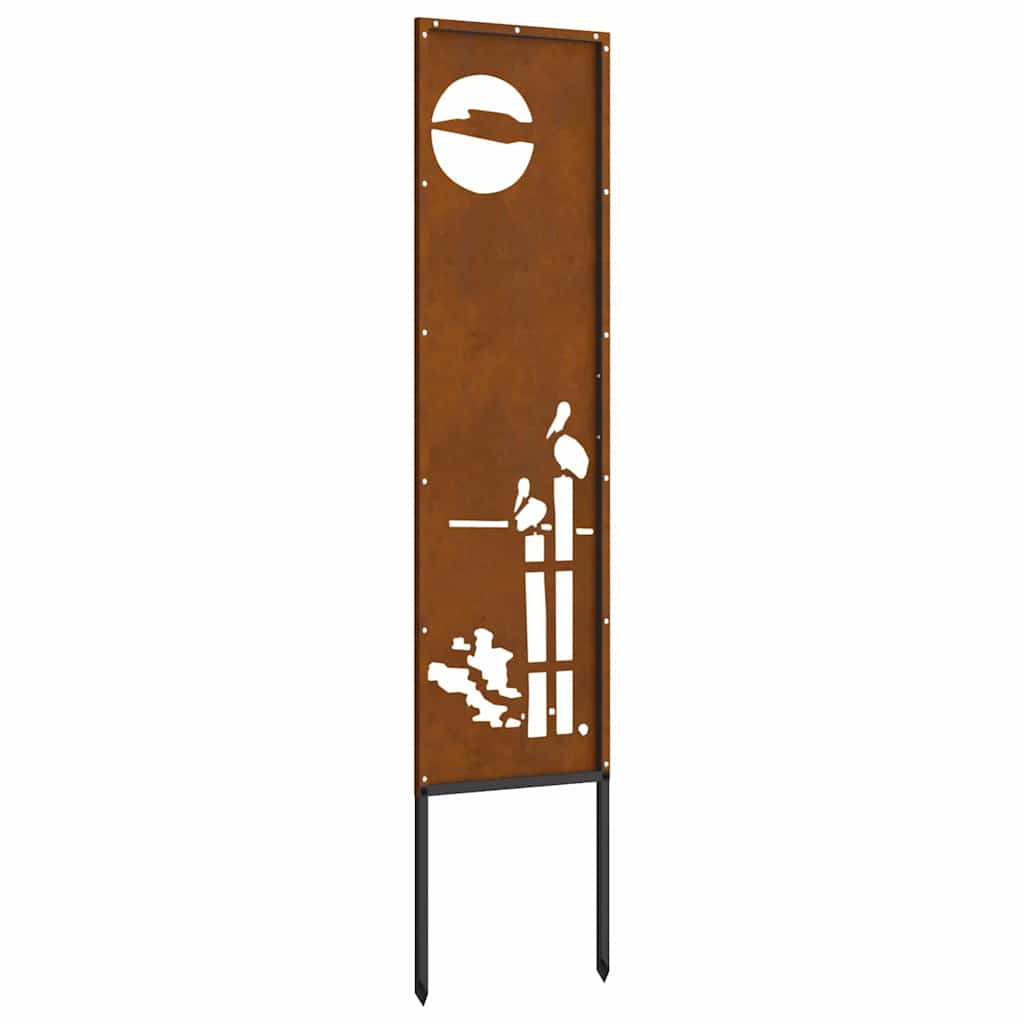 Hage Dekorativt Panel Rusten 32 x 140 cm Værbestandig stål