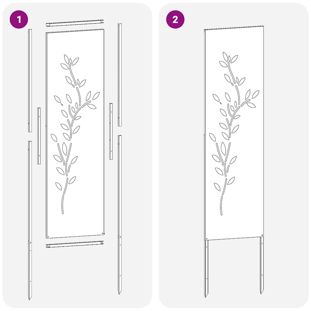 Hage Dekorativt Panel Svart 32 x 140 cm Kaldvalsestål