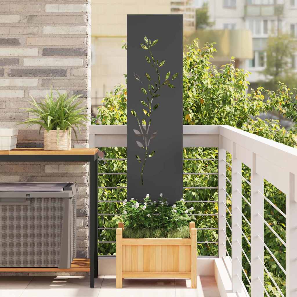 Hage Dekorativt Panel Svart 32 x 140 cm Kaldvalsestål
