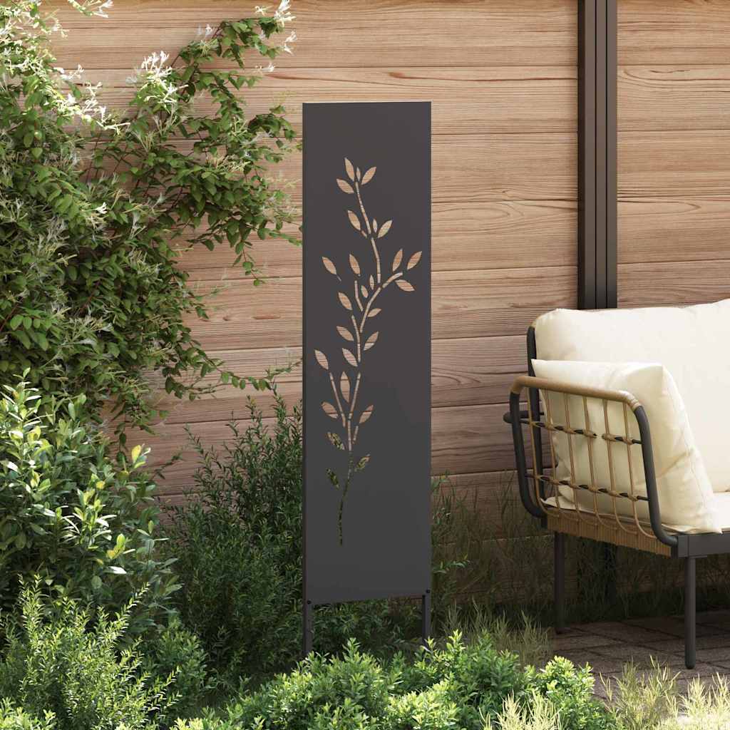 Hage Dekorativt Panel Svart 32 x 140 cm Kaldvalsestål