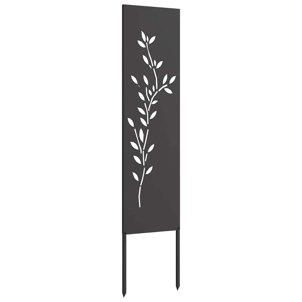 Hage Dekorativt Panel Svart 32 x 140 cm Kaldvalsestål