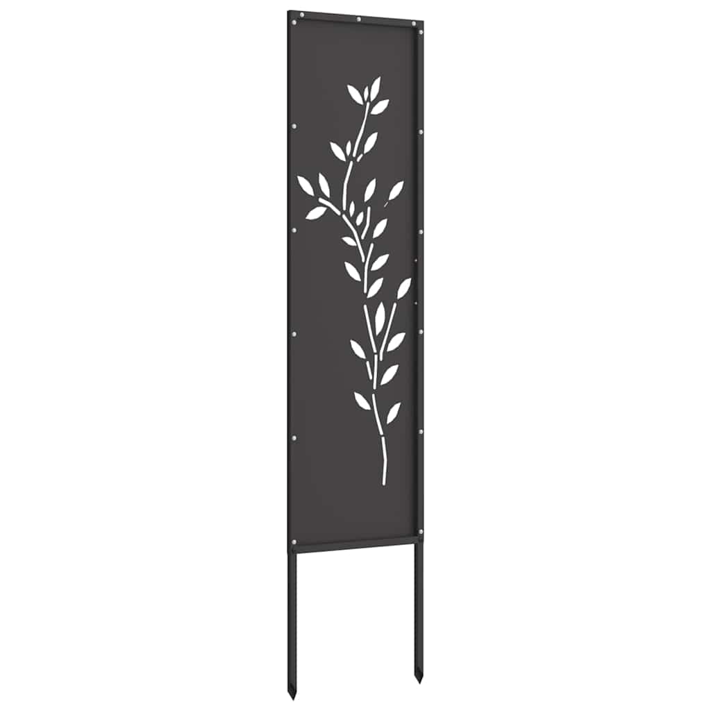 Hage Dekorativt Panel Svart 32 x 140 cm Kaldvalsestål