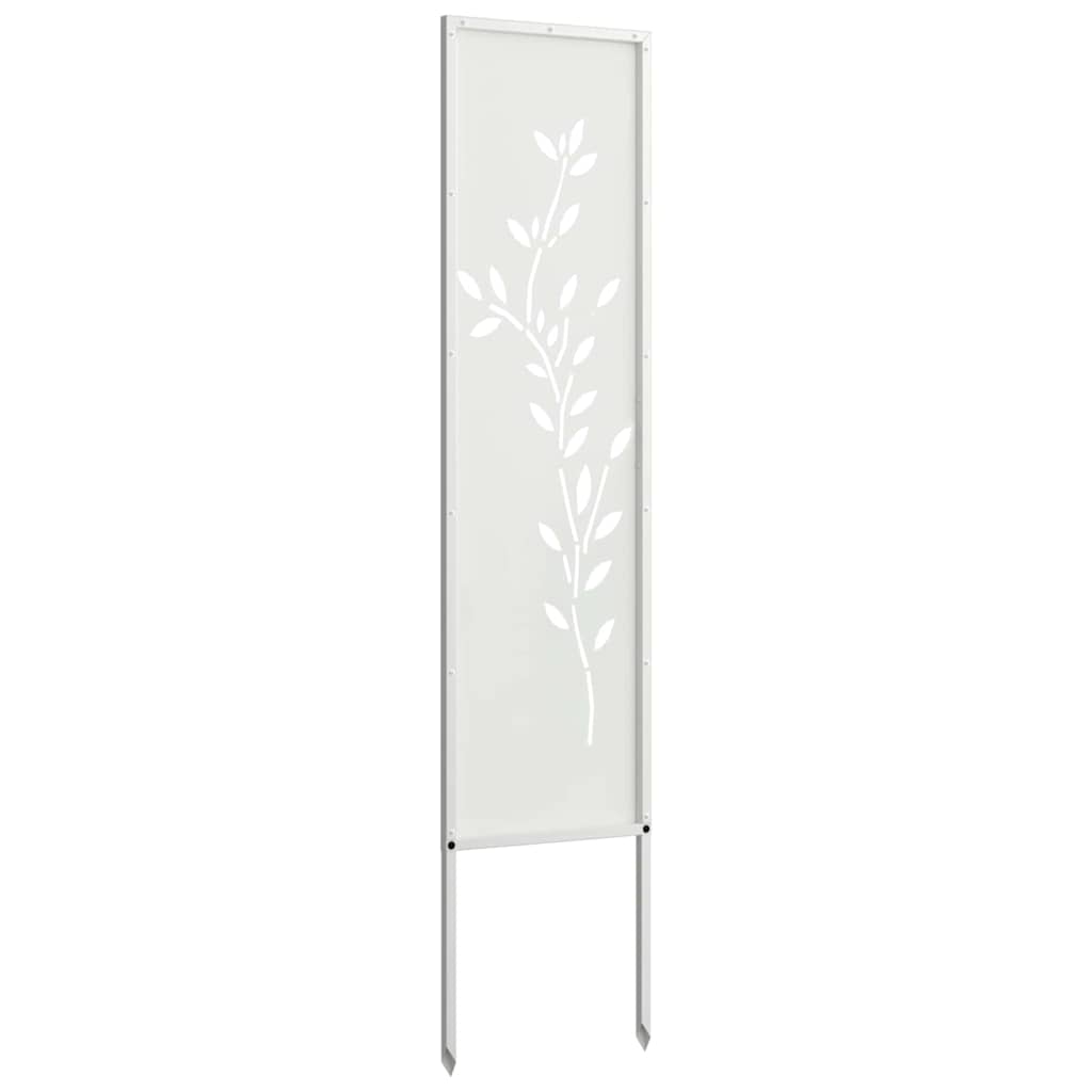 Hage Dekorativt Panel Hvit 32 x 140 cm Kaldvalsestål