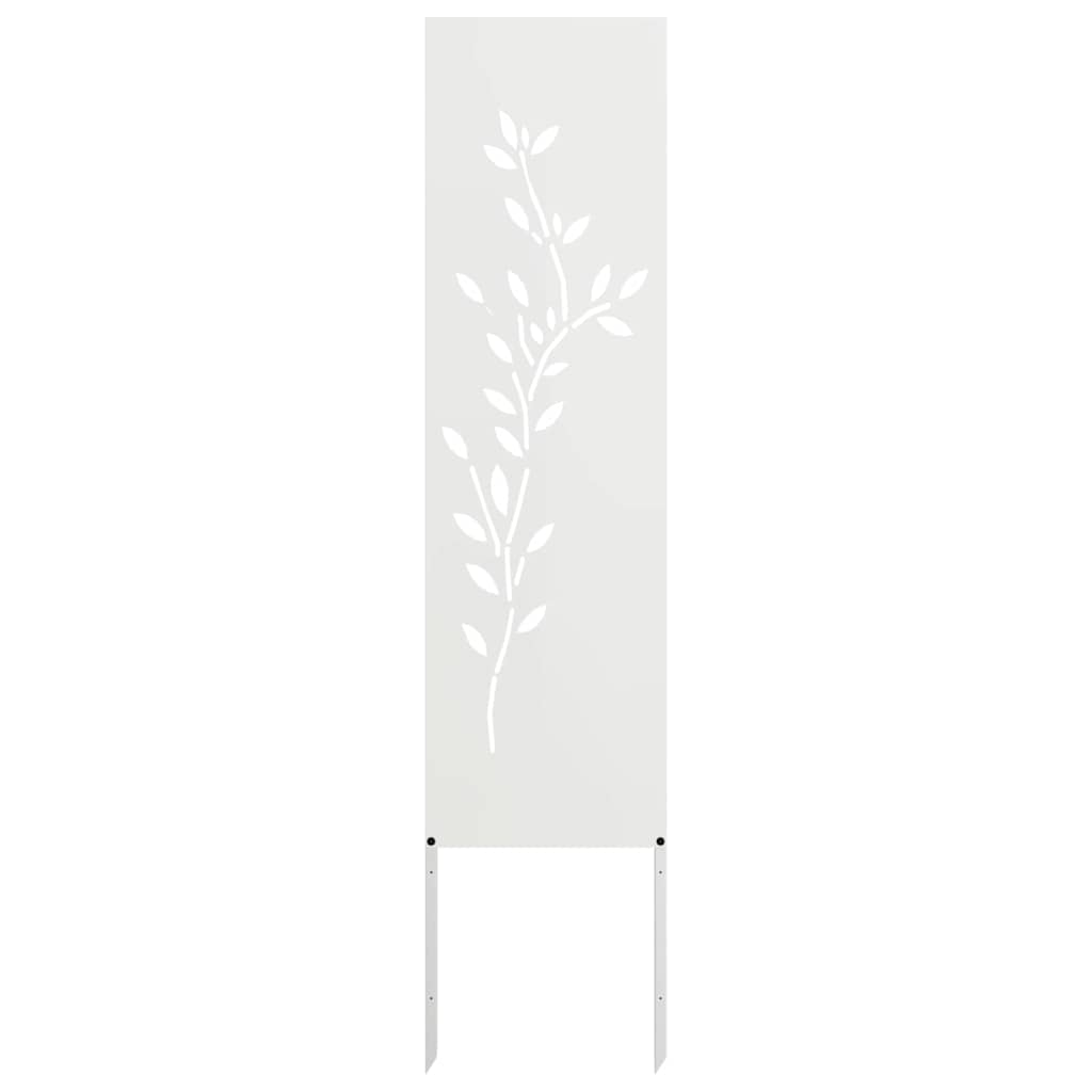 Hage Dekorativt Panel Hvit 32 x 140 cm Kaldvalsestål